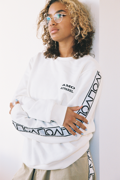 "Got your Back" Crewneck Sweater White Front
